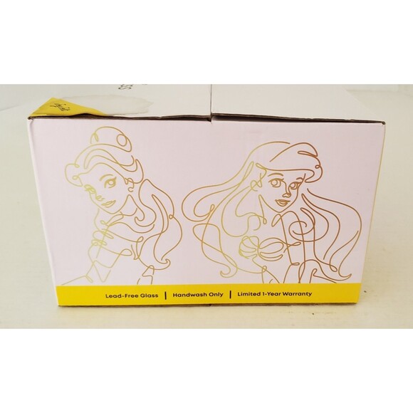 NEW Joy Jolt Disney Princess Sketched Stemless Drinking Glasses - Open Box - Picture 5 of 11